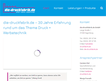 Tablet Screenshot of die-druckfabrik.de